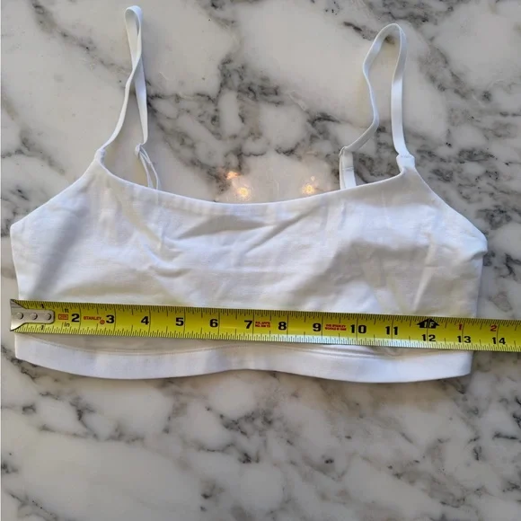 NIB Quince Women's Organic Cotton Scoop Bralette (2-pack) White M, S and XS - Picture 4 of 13